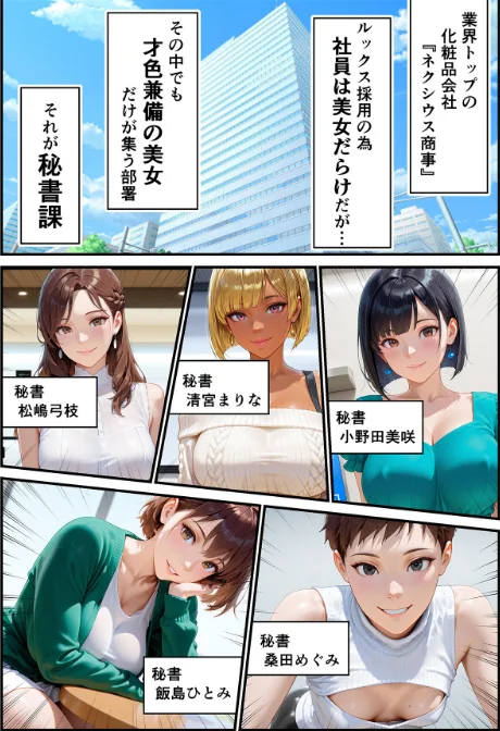 {エロ漫画}淫乱秘書室 淫靡な役員秘書の秘めた仕事/制作:あいがす/ 試し読みサンプル 2ページ目