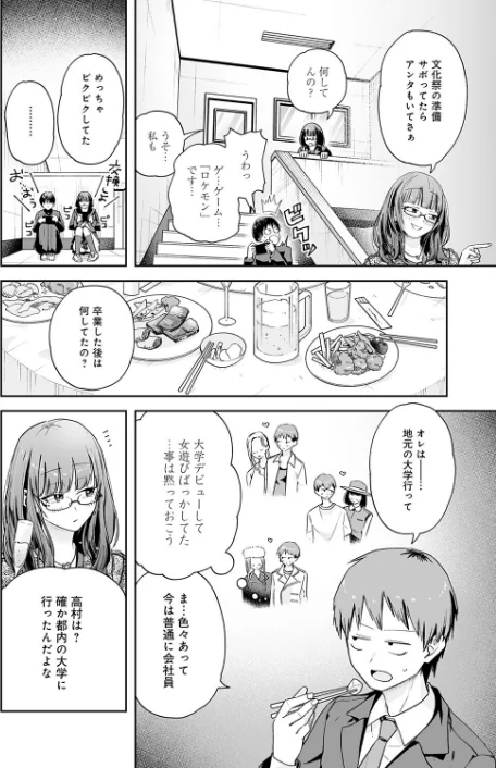 {エロ漫画}元陰キャ達の同窓会(単話)/制作:ふわふわドリル/ 試し読みサンプル 6ページ目