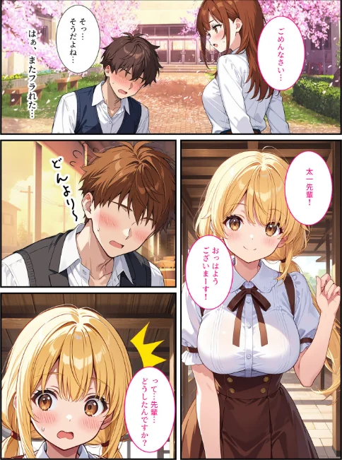 {エロ漫画}落ち込んでるオレに爆乳の後輩女子が処女をくれました！ モザイク版/制作：StudioSR あいラビ/ 試し読みサンプル 5ページ目