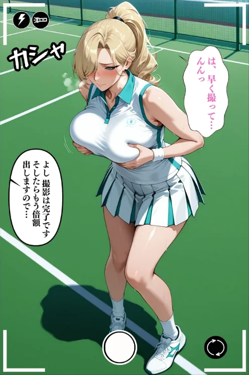 {エロ漫画}人妻ですが雌でした〜イきたくないのに醜顔アクメ テニスコーチが醜態晒した日〜 モザイク版/制作：Uスタス あいラビ/ 試し読みサンプル 13ページ目
