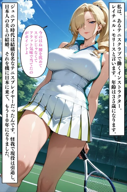 {エロ漫画}人妻ですが雌でした〜イきたくないのに醜顔アクメ テニスコーチが醜態晒した日〜 モザイク版/制作：Uスタス あいラビ/ 試し読みサンプル 5ページ目