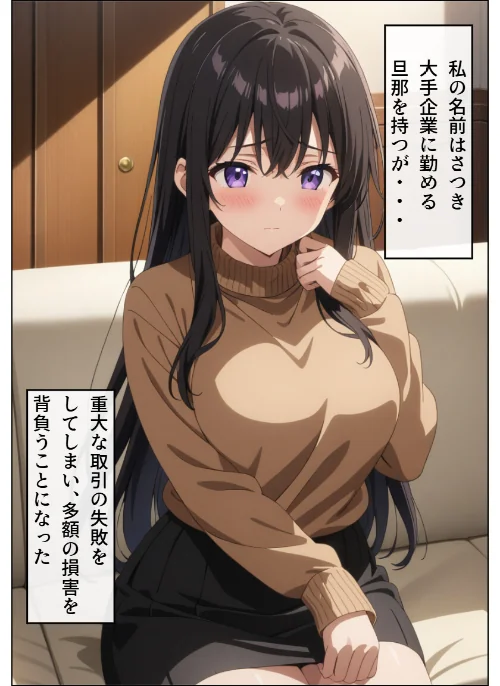 {エロ漫画}旦那の借金返済のために…【モザイク版】/制作:憧れ委員会/ 試し読みサンプル 2ページ目