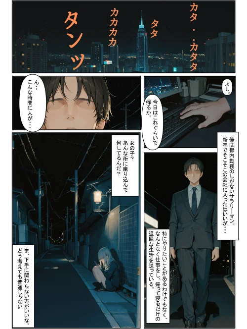 {エロ漫画}家出少女を拾ったら【モザイク版】/制作：かまあげ館/ 試し読みサンプル 2ページ目