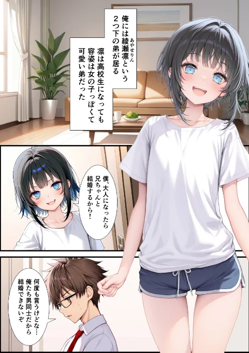 {エロ漫画}TSした俺の弟が親戚になりすましてメスイキセックスに溺れる話【モザイク版】/制作:悪魔ほろほろ/ 試し読みサンプル 2ページ目
